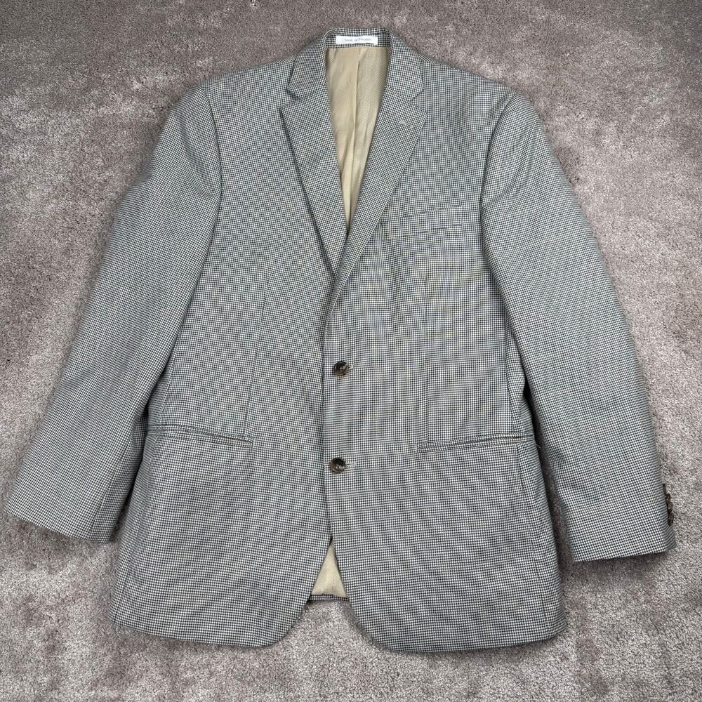 Michael Kors Blazer Size 40R Plaid Sport Coat Two Button Classic Office